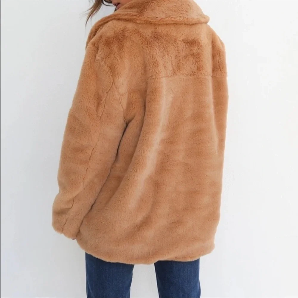 Tiger Mist Fawkner Faux Fur Open Front Jacket Size Small - Picture 8 of 8
